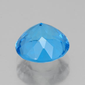 Topaze bleue naturelle coupe roude, 2,32 ct, VS