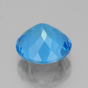 Topaze bleue naturelle coupe roude, 2,44 ct, VVS-VS