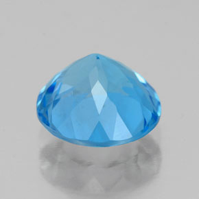 Topaze bleue naturelle coupe roude, 2,23 ct, VS
