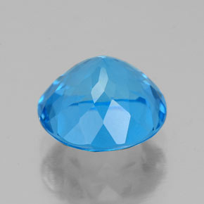 Topaze bleue naturelle coupe roude, 2,44 ct, VVS