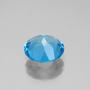 Topaze bleue naturelle coupe roude, 2,08 ct, VS-SI