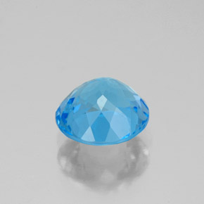 Topaze bleue naturelle coupe roude, 2,39 ct, VS