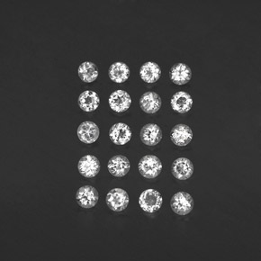 Achetez naturel ct blanc topaze gems, coupe roude, en provenance brésil chez gemselect. en stock, livraison internationale!