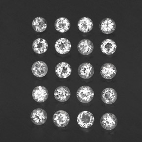 Achetez naturel ct blanc topaze gems, coupe roude, en provenance brésil chez gemselect. en stock, livraison internationale!