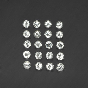 Achetez naturel ct blanc topaze gems, coupe roude, en provenance brésil chez gemselect. en stock, livraison internationale!
