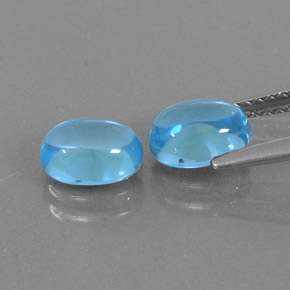Achetez naturel ct bleue topaze gems, coupe ovale, en provenance brésil chez gemselect. en stock, livraison internationale!