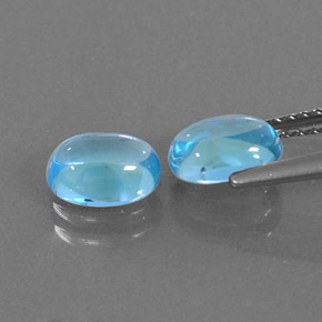 Achetez naturel ct bleue topaze gems, coupe ovale, en provenance brésil chez gemselect. en stock, livraison internationale!