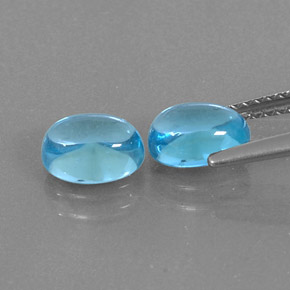 Achetez naturel ct bleue topaze gems, coupe ovale, en provenance brésil chez gemselect. en stock, livraison internationale!