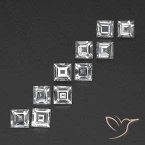 Shop natural 7.35ct Blanc Topaze gems, Carré, from Brésil at GemSelect. In stock, global shipping!