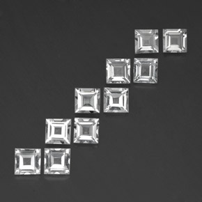 Achetez naturel ct blanc topaze gems, carré, en provenance brésil chez gemselect. en stock, livraison internationale!