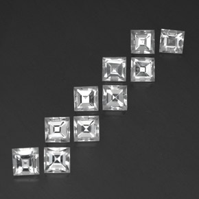 Achetez naturel 8,32ct blanc topaze gems, carré, en provenance brésil chez gemselect. en stock, livraison internationale!