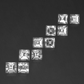 Achetez naturel 8,36ct blanc topaze gems, carré, en provenance brésil chez gemselect. en stock, livraison internationale!