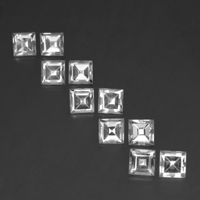 Achetez naturel ct blanc topaze gems, carré, en provenance brésil chez gemselect. en stock, livraison internationale!