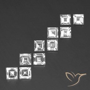 Shop natural 7.45ct Blanc Topaze gems, Carré, from Brésil at GemSelect. In stock, global shipping!