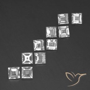 Shop natural 7.40ct Blanc Topaze gems, Carré, from Brésil at GemSelect. In stock, global shipping!