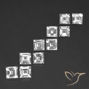 Shop natural 7.63ct Blanc Topaze gems, Carré, from Brésil at GemSelect. In stock, global shipping!