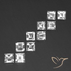 Shop natural 7.73ct Blanc Topaze gems, Carré, from Brésil at GemSelect. In stock, global shipping!