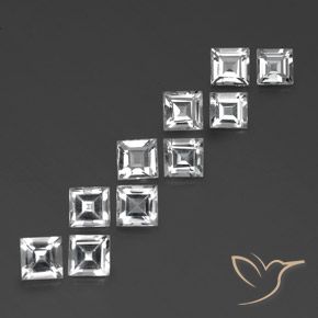 Shop natural 7.62ct Blanc clair Topaze gems, Carré, from Brésil at GemSelect. In stock, global shipping!