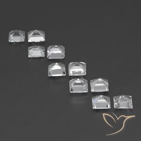 Shop natural 7.62ct Blanc clair Topaze gems, Carré, from Brésil at GemSelect. In stock, global shipping!