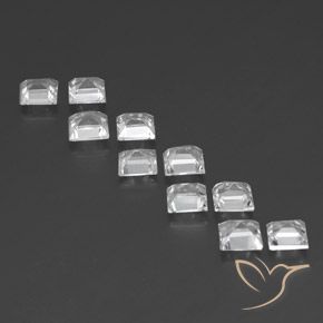 Shop natural 7.59ct Blanc clair Topaze gems, Carré, from Brésil at GemSelect. In stock, global shipping!