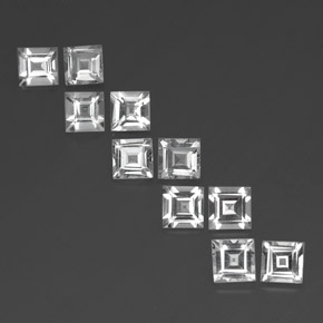 Achetez naturel ct blanc topaze gems, carré, en provenance brésil chez gemselect. en stock, livraison internationale!