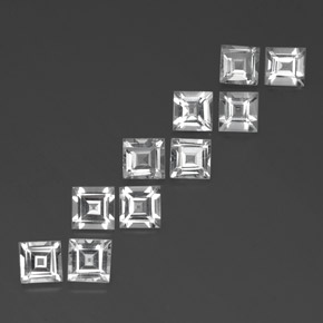 Achetez naturel ct blanc topaze gems, carré, en provenance brésil chez gemselect. en stock, livraison internationale!