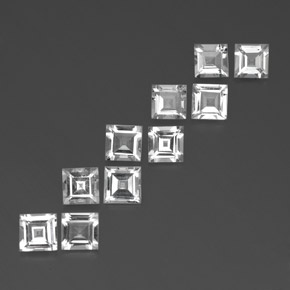Achetez naturel ct blanc topaze gems, carré, en provenance brésil chez gemselect. en stock, livraison internationale!