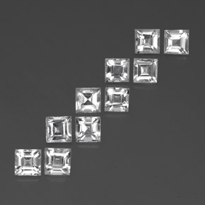 Achetez naturel 7,92ct blanc topaze gems, carré, en provenance brésil chez gemselect. en stock, livraison internationale!