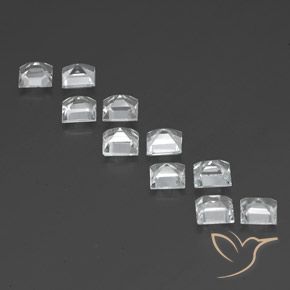 Shop natural 8.05ct Blanc clair Topaze gems, Carré, from Brésil at GemSelect. In stock, global shipping!