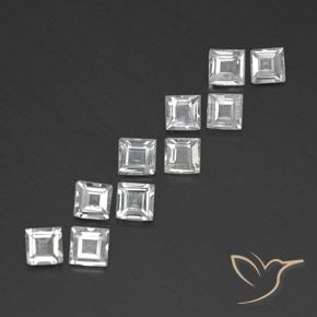 Shop natural 3.84ct Blanc chaud Topaze gems, Carré, from Brésil at GemSelect. In stock, global shipping!