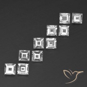 Shop natural 4.02ct Blanc Topaze gems, Carré, from Brésil at GemSelect. In stock, global shipping!