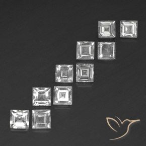 Shop natural 4.21ct Blanc clair Topaze gems, Carré, from Brésil at GemSelect. In stock, global shipping!