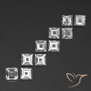 Shop natural 3.99ct Blanc clair Topaze gems, Carré, from Brésil at GemSelect. In stock, global shipping!