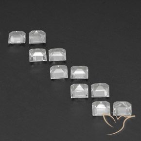 Shop natural 3.99ct Blanc clair Topaze gems, Carré, from Brésil at GemSelect. In stock, global shipping!