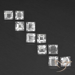 4.92ctw Naturel Blanc Topaze, Carré, VS