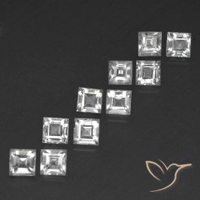 Shop natural 5.19ct Blanc clair Topaze gems, Carré, from Brésil at GemSelect. In stock, global shipping!