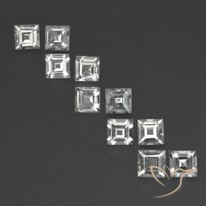 Achetez naturel 4,09ct blanc topaze gems, carré, en provenance brésil chez gemselect. en stock, livraison internationale!