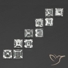 Achetez naturel 4,09ct blanc topaze gems, carré, en provenance brésil chez gemselect. en stock, livraison internationale!