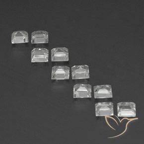 Shop natural 4.17ct Blanc clair Topaze gems, Carré, from Brésil at GemSelect. In stock, global shipping!