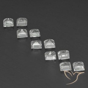 Shop natural 4.57ct Blanc clair Topaze gems, Carré, from Brésil at GemSelect. In stock, global shipping!