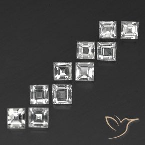 Achetez naturel 5.27ct Blanc clair Topaze gems, Carré, En provenance Brésil chez GemSelect. En stock, livraison internationale!
