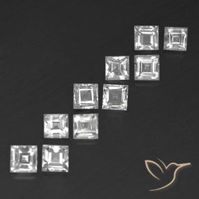 Shop natural 4.78ct Blanc clair Topaze gems, Carré, from Brésil at GemSelect. In stock, global shipping!