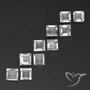 Shop natural 3.87ct Blanc Topaze gems, Carré, from Brésil at GemSelect. In stock, global shipping!