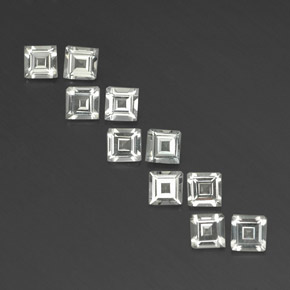 Achetez naturel ct blanc topaze gems, carré, en provenance brésil chez gemselect. en stock, livraison internationale!