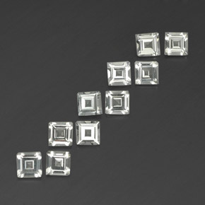 Achetez naturel ct blanc topaze gems, carré, en provenance brésil chez gemselect. en stock, livraison internationale!