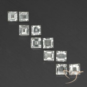 4.80ctw Naturel Blanc chaud Topaze, Carré, VVS-VS