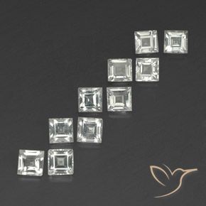 Shop natural 3.91ct Blanc chaud Topaze gems, Carré, from Brésil at GemSelect. In stock, global shipping!