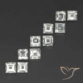 Shop natural 3.86ct Blanc chaud Topaze gems, Carré, from Brésil at GemSelect. In stock, global shipping!