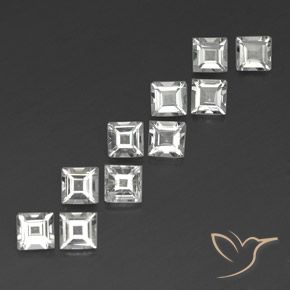 Shop natural 3.96ct Blanc chaud Topaze gems, Carré, from Brésil at GemSelect. In stock, global shipping!
