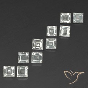 Shop natural 4.04ct Blanc chaud Topaze gems, Carré, from Brésil at GemSelect. In stock, global shipping!